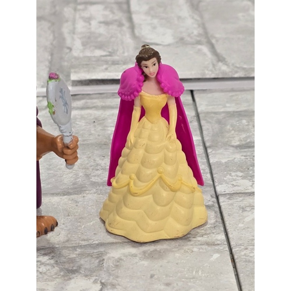 Lot of 2 Beauty Beast Figures Rubber Cake Toppers - Picture 2 of 7